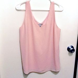 Pink halogen blouse tank style top size small